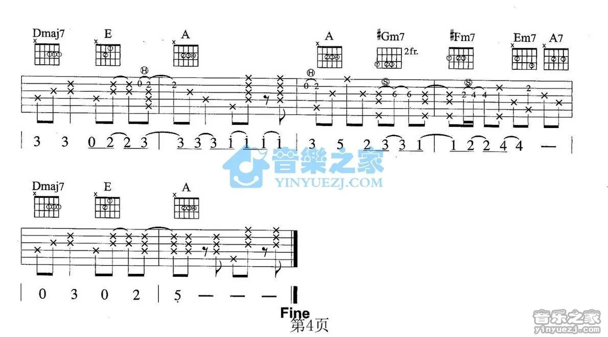 《慢灵魂》吉他弹唱A调版吉它谱